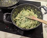A picture of step 8 of Pasta in a pea sauce.