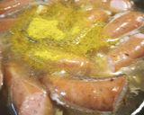 A picture of step 2 of Curry Sausages.