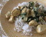 Foto del paso 6 de la receta: Pollo cremoso con champiñones y espinacas baby
