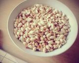 A picture of step 1 of Home made pea but butter.