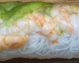 A picture of step 6 of Vietnamese summer rolls.