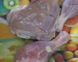 A picture of step 1 of Lahori Tawa chicken.
