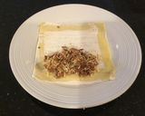 A picture of step 4 of Tuscan Beef Shortrib Egg rolls.