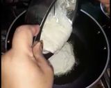 A picture of step 2 of Suji halwa milk dip.