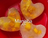 A picture of step 6 of Mangonade(lemonade with Raw Mango & Ripe mango Icecubes).