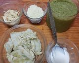 A picture of step 1 of Green Tamal Pudding.