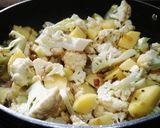 A picture of step 3 of Aloo gobhi.