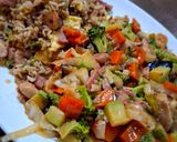 Foto del paso 7 de la receta: Arroz frito y chow mein de pollo