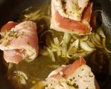 Une image de l'étape 6 de Saltimbocca et son risotto.