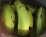 A picture of step 2 of Matoke(plantain) Ugandan style.