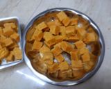 A picture of step 7 of Traditional mysore pak.