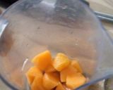 A picture of step 2 of Muskmelon Coconut smoothie.