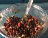 A picture of step 2 of Masala papad cone chat.
