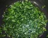 A picture of step 1 of Methi Besan.