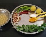 A picture of step 3 of Lemon Rice With Masala curd.