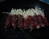 Foto langkah ke 4 dari resep Enoki Beef Roll With Teriyaki Sauce || Daging Gulung Jamur Enoki.
