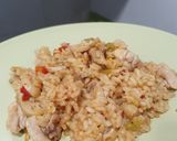Foto del paso 5 de la receta: Arroz con pollo y champiñones al horno