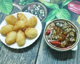 Hình bước làm 3 của món Cơm nắm dừa chiên