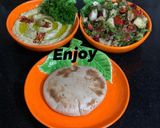 A picture of step 2 of Healthy White Bean, Kale & grilled red bell pepper Hummus { Mediterrian }.