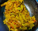 A picture of step 4 of Karela nu shak.
