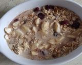 Pieczona owsianka z bananami i suszonymi wiśniami krok przepisu 1 zdjęcie