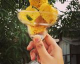 A picture of step 8 of Khaman dhokla.