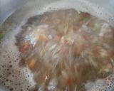 A picture of step 2 of Chicken n veggies soup.