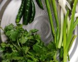 A picture of step 1 of Coriander steamed pakode.