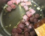 Foto del paso 1 de la receta: Judías blancas con setas y longaniza de pollo