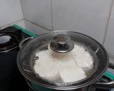 Hình bước làm 2 của món Đậu hũ non hấp thịt xay