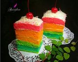 Foto langkah ke 8 dari resep Rainbow Cake Kukus ny. Liem.