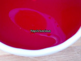 Home made grenadine syrup