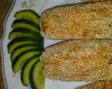 A picture of step 3 of Sesame potato tender.