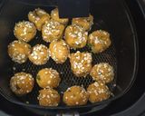 A picture of step 4 of Leftover poha,oats and potato roll with saucy dip.