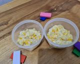 Foto langkah ke 8 dari resep Makaroni jagung kukus. Snack mpasi 10m+.