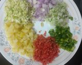 A picture of step 2 of Fajita chicken box pattice.