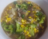 Foto langkah ke 3 dari resep Lidah sapi jagung manis dan brokoli saus tiram.