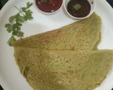 A picture of step 3 of Moong dal and red lentil dosa.