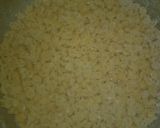 A picture of step 1 of Cholar Dal.