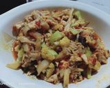 Foto langkah ke 5 dari resep Tumis ayam jamur.