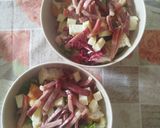 Foto del passaggio 3 della ricetta Insalata mista con carciofi grigliati sott'olio, speck, asiago e focaccia