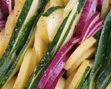 Une image de l'étape 1 de ※ Tian de courgettes, pommes de terre, oignons rouges et morbier ※.