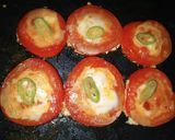 A picture of step 4 of Three colour egg stuffed tomato.