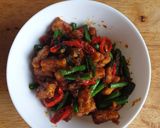 Foto langkah ke 7 dari resep Tumis tempe kacang panjang manis pedas.