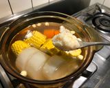 A picture of step 15 of Three-Cup Gua Bao with Four-Ingredient Vegetable Soup.
