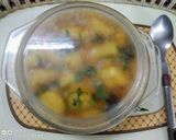 A picture of step 5 of Dahi Aloo.