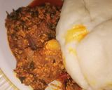 A picture of step 2 of Pounded Yam.