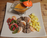 Foto del paso 6 de la receta: Ternera con verduras y salsa de mandarinas