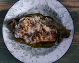 Foto langkah ke 5 dari resep Nasi Bakar Bunga Telang.
