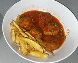 Foto del paso 2 de la receta: Albóndigas caseras con salsa y patatas de guarnición